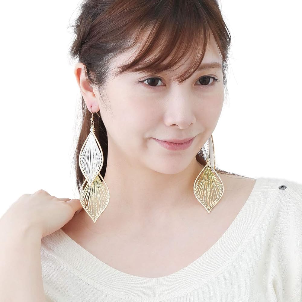 Amazon | [アクセサリーショップピエナ]リーフ 葉っぱ 透かし 2